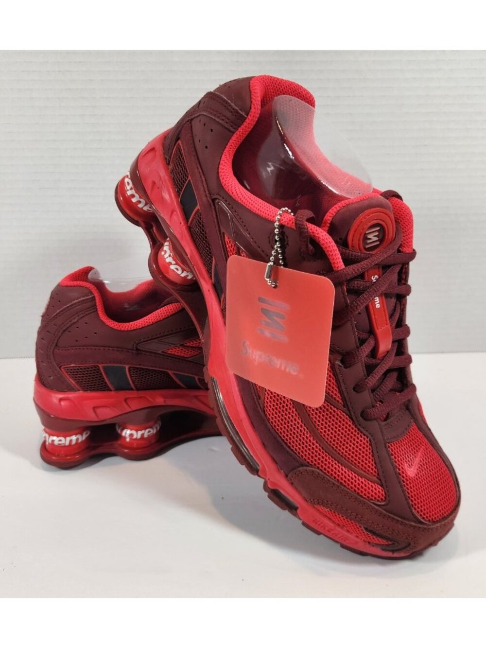 Supreme X Nike Shox Ride 2 Speed Red Sneakers Shoes Mens US 9 UK 8 EURO 42.5
